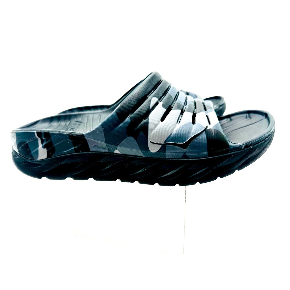 HOKA ONE ONE (unisex) ORA Recovery Slide Sandal BLUE GREY CAMO ! M12 W13/14